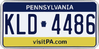 PA license plate KLD4486