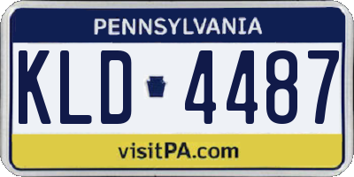 PA license plate KLD4487