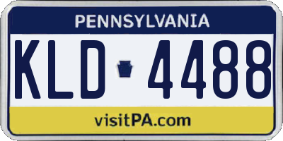PA license plate KLD4488