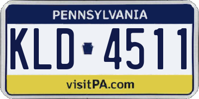 PA license plate KLD4511