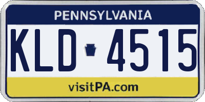 PA license plate KLD4515