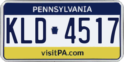 PA license plate KLD4517