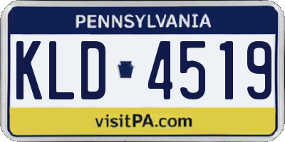 PA license plate KLD4519