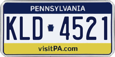 PA license plate KLD4521