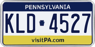 PA license plate KLD4527