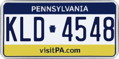 PA license plate KLD4548