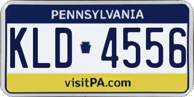 PA license plate KLD4556