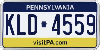 PA license plate KLD4559