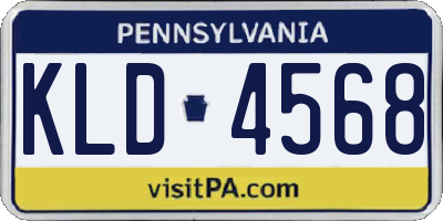 PA license plate KLD4568