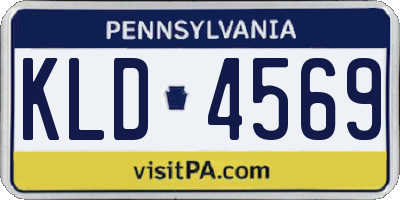 PA license plate KLD4569
