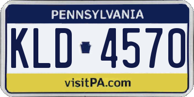 PA license plate KLD4570