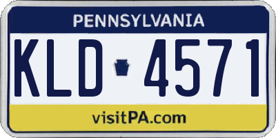 PA license plate KLD4571