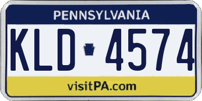 PA license plate KLD4574