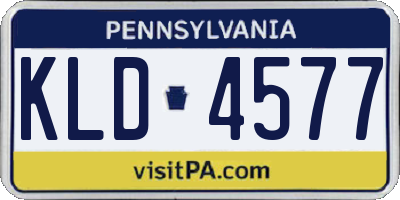PA license plate KLD4577