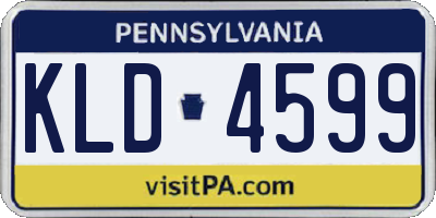 PA license plate KLD4599