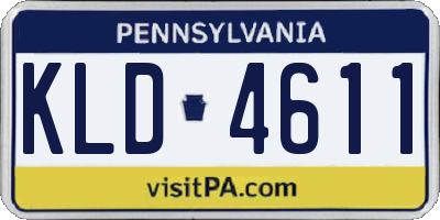 PA license plate KLD4611