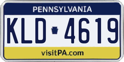 PA license plate KLD4619