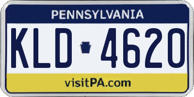 PA license plate KLD4620