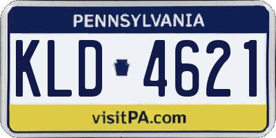 PA license plate KLD4621