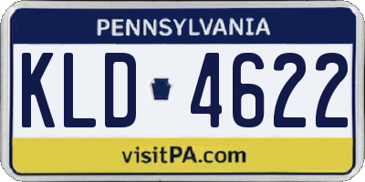 PA license plate KLD4622