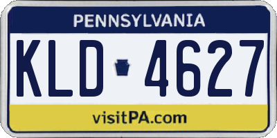 PA license plate KLD4627