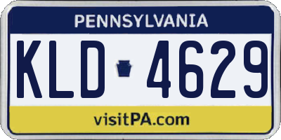 PA license plate KLD4629