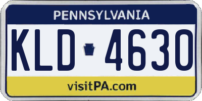 PA license plate KLD4630
