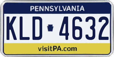 PA license plate KLD4632