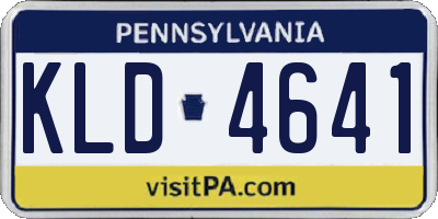 PA license plate KLD4641