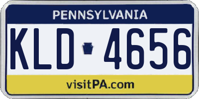 PA license plate KLD4656