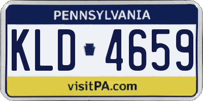 PA license plate KLD4659