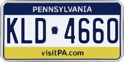 PA license plate KLD4660