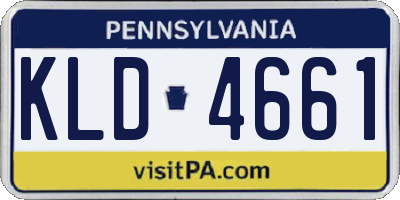 PA license plate KLD4661