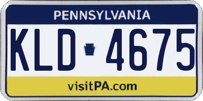 PA license plate KLD4675
