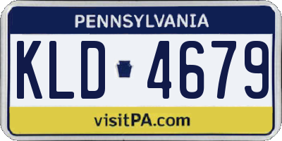 PA license plate KLD4679