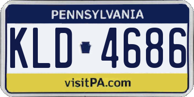 PA license plate KLD4686
