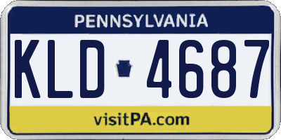 PA license plate KLD4687