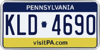 PA license plate KLD4690