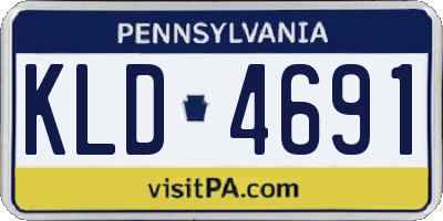 PA license plate KLD4691