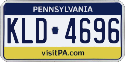 PA license plate KLD4696