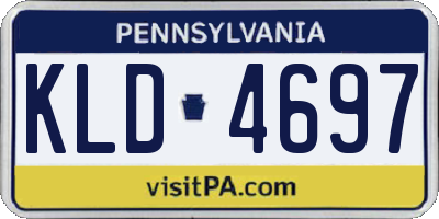 PA license plate KLD4697