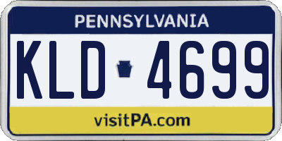 PA license plate KLD4699