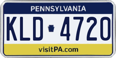 PA license plate KLD4720
