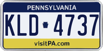 PA license plate KLD4737