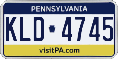 PA license plate KLD4745