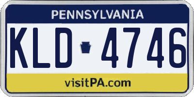 PA license plate KLD4746