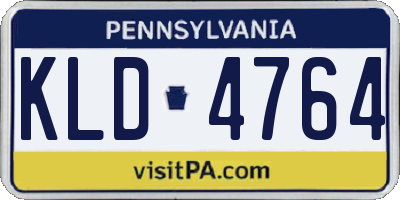 PA license plate KLD4764