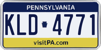 PA license plate KLD4771