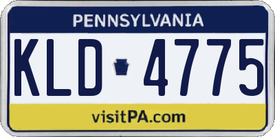 PA license plate KLD4775