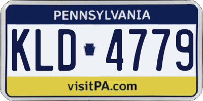 PA license plate KLD4779